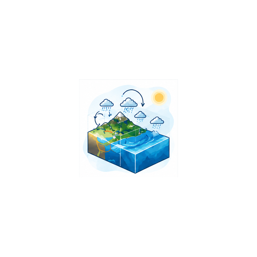 Editorial illustration of regional climate modelling